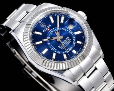 AR Factory Rolex Sky-dweller 42*14.5mm 316L Steel Oyster Stainless Bracelet 9002 Movement Blue Face Watch